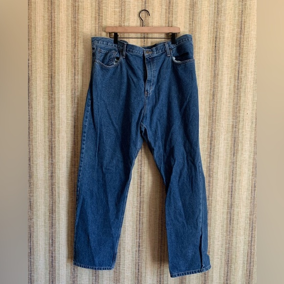 Eddie Bauer Denim Blue Jeans Big Tall Men’s Size T42x32 Bottom Pants - Picture 1 of 3